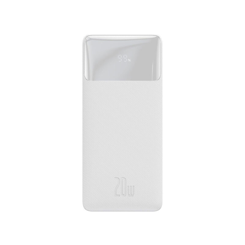 Baseus Bipow Overseas Edition Power Bank 30000mAh 20W με 2 Θύρες USB-A και Θύρα USB-C Λευκό (PPBD050402) (BASPPBD050402)