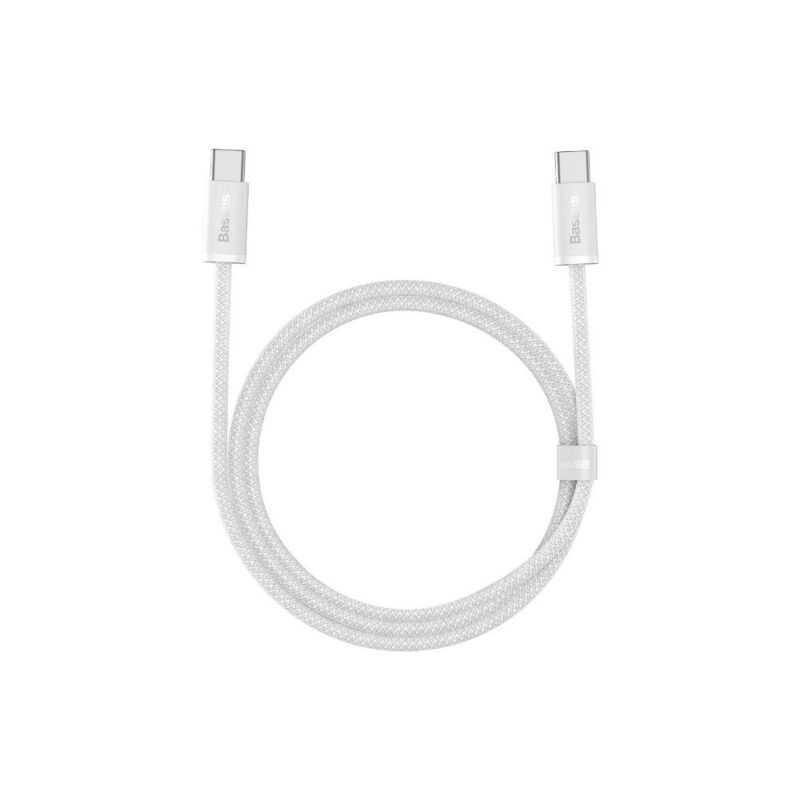 Baseus Dynamic Braided USB 2.0 Cable USB-C male - USB-C male Λευκό 1m  (CALD000202) (BASCALD000202)