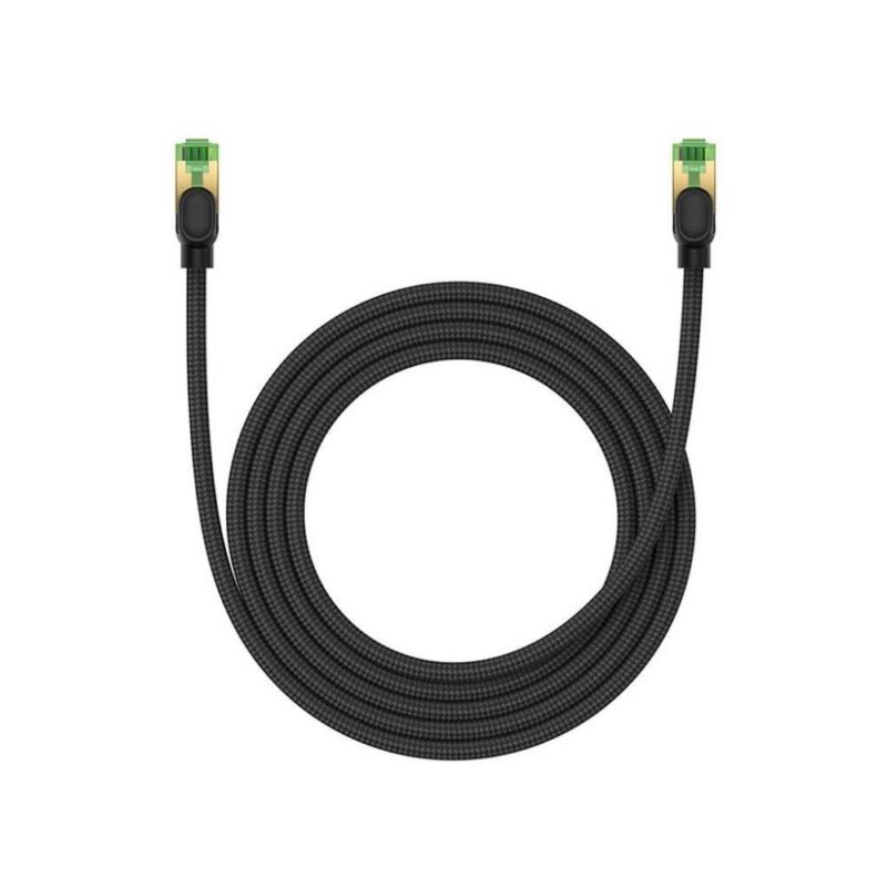 Baseus Καλώδιο Δικτύου Ethernet RJ45 Cat.8 με Πλεκτό Περίβλημα 40Gbps 2m Μαύρο (B0013320C111-03) (BASB0013320C111-03)