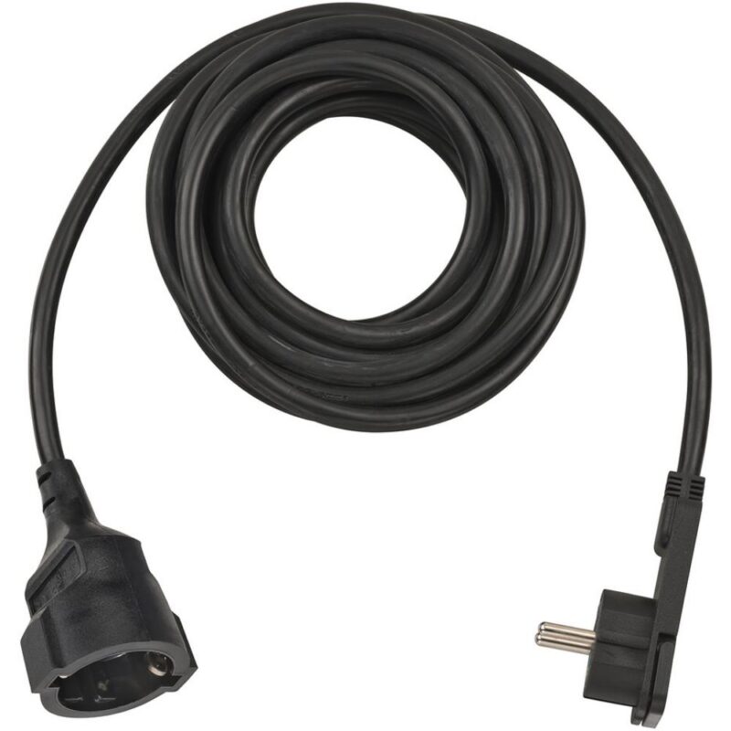 Brennenstuhl Καλώδιο Προέκτασης με Επίπεδο Φις 5m/ H05VV-F/ 3G1,5 Black (1168980050) (BNN1168980050)