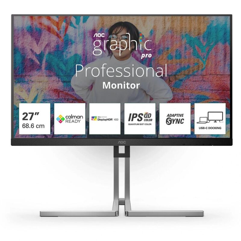 AOC Q27U3CV QHD Graphic Pro Monitor 27' (AOCQ27U3CV)