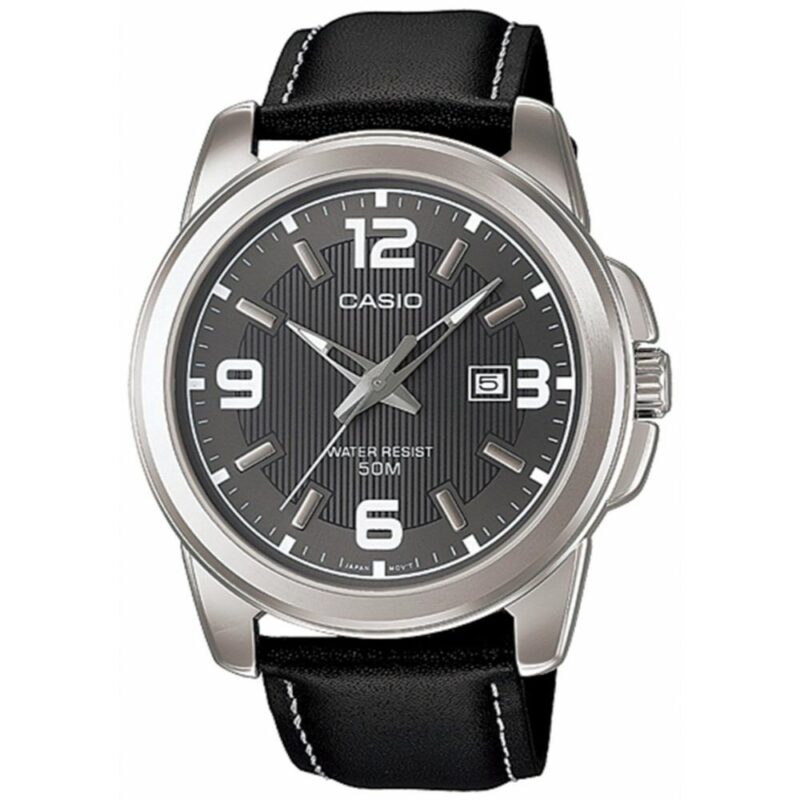 Casio Ρολόι Μπαταρίας με Μαύρο Δερμάτινο Λουράκι (MTP-1314PL-8AVEF) (CASMTP-1314PL-8AVEF)