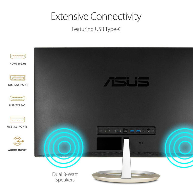Used Display MX27UC/ASUS/27"UHD 4K/3840x2160/Wide/Silver/Black/w/Speakers/DP & HDMI & USB Type-C & U - Image 3