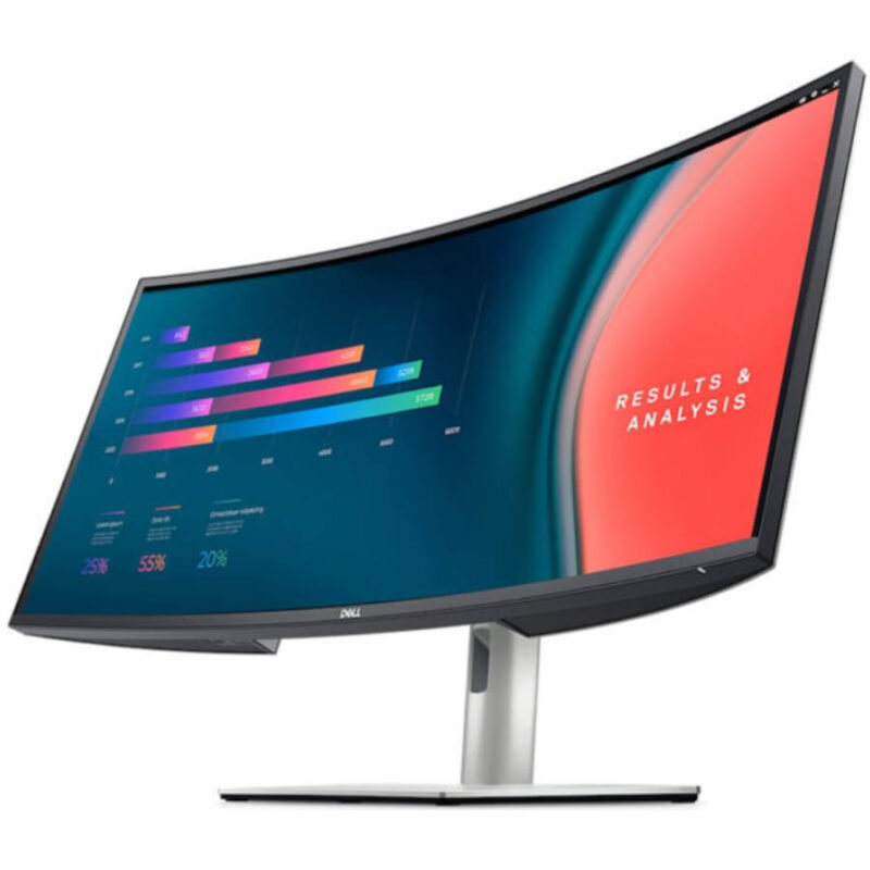 Used Monitor U3423WE Curved/Dell/34”UW-QHD/3440x1440/Silver/Black/w/Speakers/DP & 2xHDMI & USB-Type- - Image 3