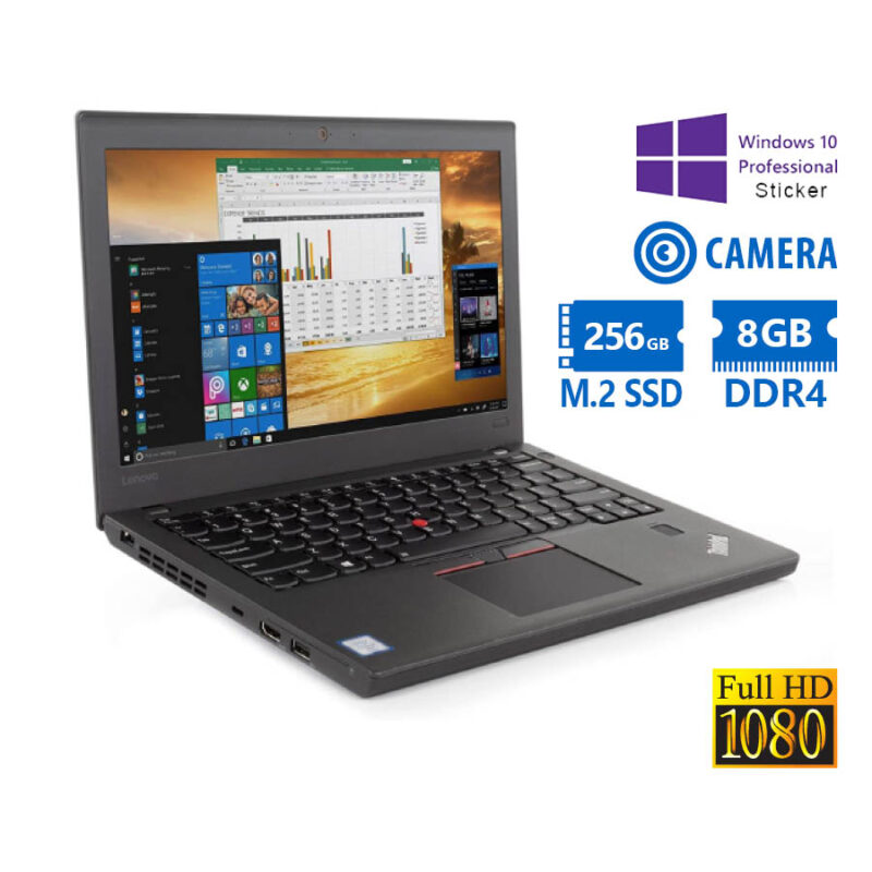 Lenovo ThinkPad X270 i5-7200U/12.5"FHD/8GB DDR4/256GB M.2 SSD/No ODD/Camera/10P Grade A Refurbished
