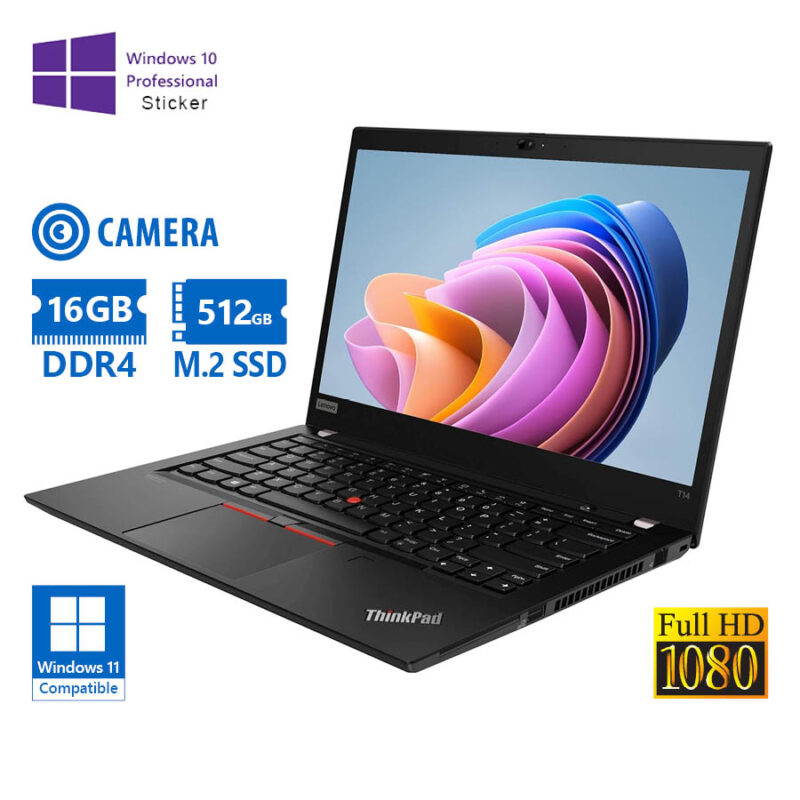 Lenovo ThinkPad T14 Gen 1 Ryzen 7 Pro 4750U/14”FHD/16GB DDR4/512GB M.2 SSD/No ODD/Camera/10P Grade A