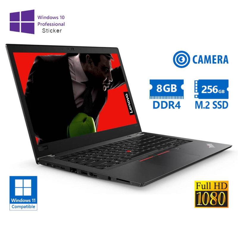 Lenovo ThinkPad T480s i5-8250U/14"FHD/8GB DDR4/256GB M.2 SSD/No ODD/Camera/10P Grade A Refurbished L