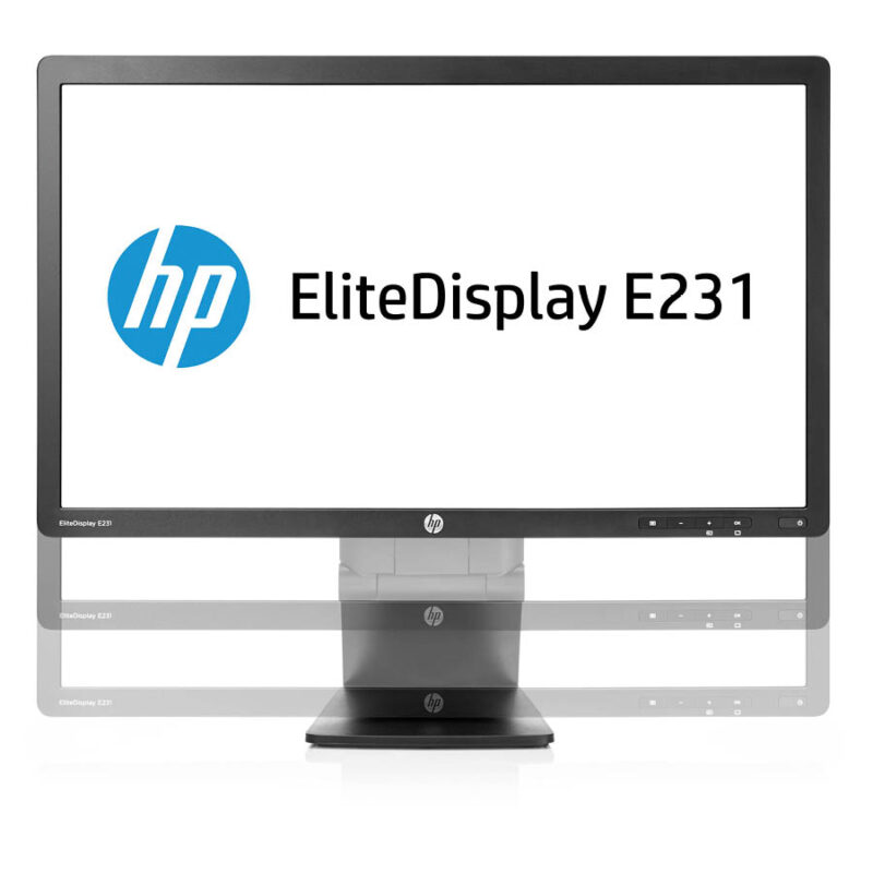 Used Monitor E231 LED/HP/23"FHD/1920x1080/Wide/Black/D-SUB & DVI-D & DP & USB Hub - Image 2