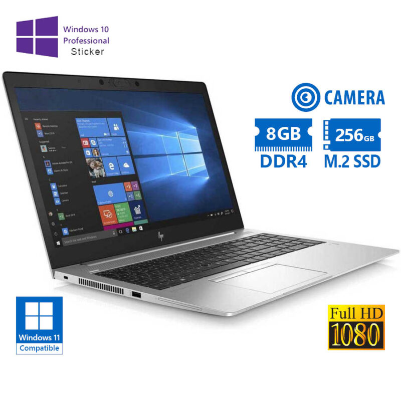 HP EliteBook 850 G6 i5-8365U/15.6"FHD/8GB DDR4/256GB M.2 SSD/No ODD/Camera/10P Grade A Refurbished L