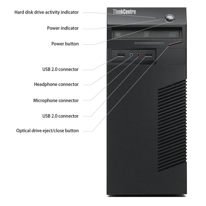 Lenovo M73 Tower i3-4150/4GB DDR3/250GB/DVD/7P Grade A+ Refurbished PC - Image 3
