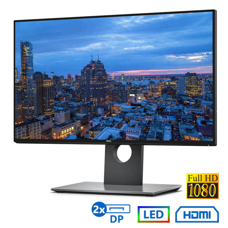 Used Monitor U2417H LED/Dell/24"FHD/1920x1080/Wide/Black/mini DP & 2xDP & HDMI & USB 3.0 HUB